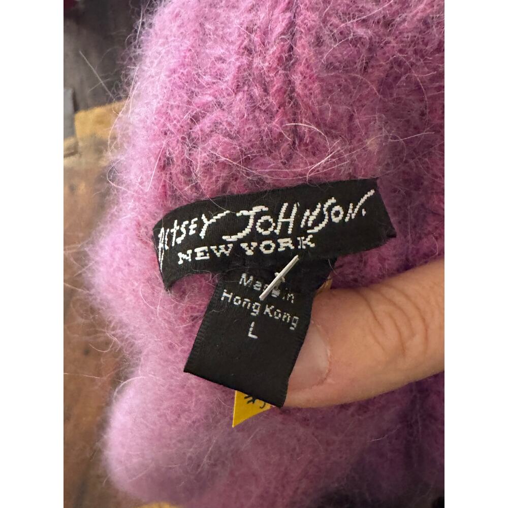 Betsey Johnson Vintage Y2K 90s shrug angora - Picture 5 of 7